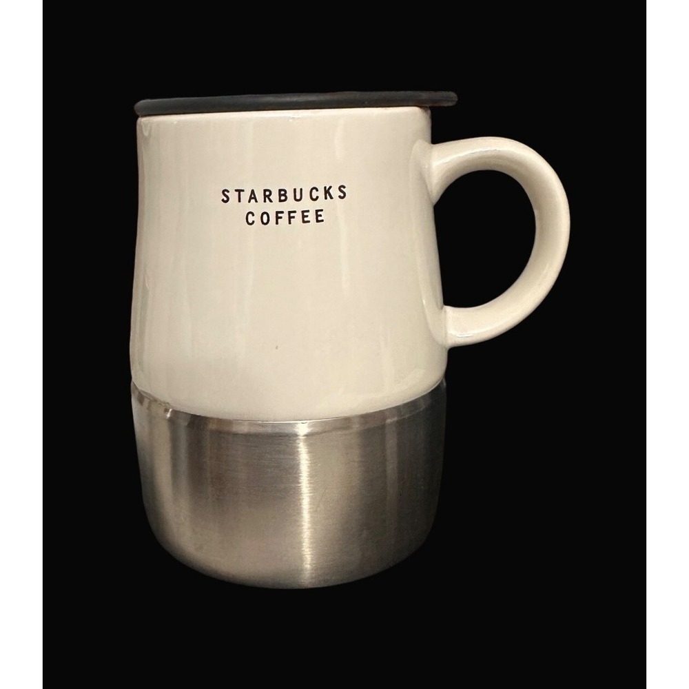 Starbucks‎ Coffee urban desk 2004 Ceramic & Stainless Steel Mug With Lid